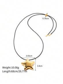 1件18k鍍金時尚吊墜項鍊,適合女士日常佩戴 - 彩色 - 查看 22