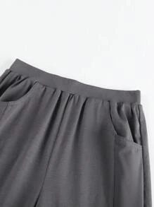 Annil Boys' Knit 3/4 Pants, Suitable For Summer Sports, Cool And Comfortable, Versatile Casual Pants - Grey - View 4