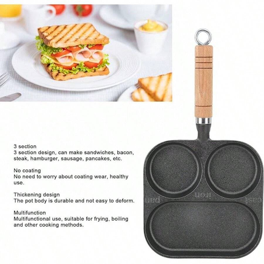 3In1 NonStick Egg Pan, Burger Press And Flat Bottom Pan SHEIN USA