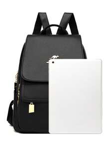 Luxury Soft Leather Female Backpacks Purses Women's 2024 Bagpack Rucksack Ladies S Large Capacity, School Backpack - Black - View 3