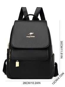 Luxury Soft Leather Female Backpacks Purses Women's 2024 Bagpack Rucksack Ladies S Large Capacity, School Backpack - Black - View 2