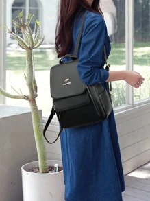 Luxury Soft Leather Female Backpacks Purses Women's 2024 Bagpack Rucksack Ladies S Large Capacity, School Backpack - Black - View 8