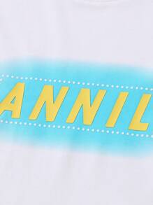 Annil 青少年/男童夏季休闲圆领短袖T恤 - 白色 - 查看 5