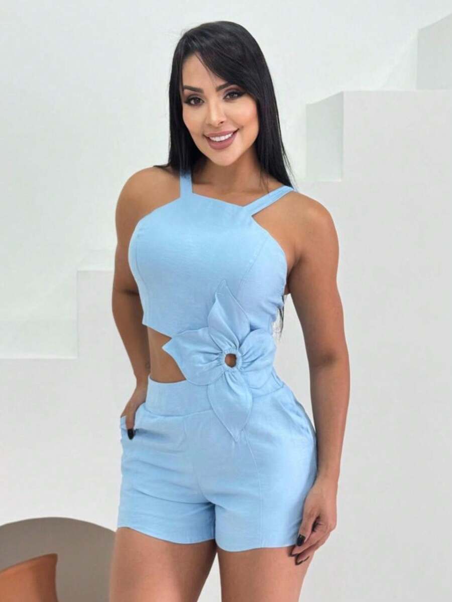 Women Jumpsuits - Blue - View 1