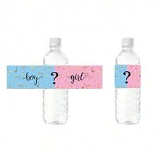 20 Sheets Gender Reveal Stickers, Mineral Water Bottle Stickers, Gift Labels, Happy Wedding Stickers - Multicolor - View 5