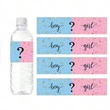 20 Sheets Gender Reveal Stickers, Mineral Water Bottle Stickers, Gift Labels, Happy Wedding Stickers - Multicolor - View 6