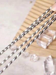 1pc 304 Stainless Steel 40cm Long Handle Cocktail Mixing Spoon, Spiral Handle Bar Spoon, Bartender Tool With Muddler/Fork/Flat Scraper/Music Note Head, Cocktail Mixing Stick, Home Bar DIY Layered Mixing, Mud Presser Pestle Scraper - View 9