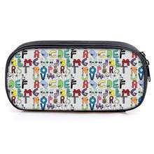 1pc Cartoon Canvas Student Pencil Case With Large Capacity, Simple Stationery Storage Bag - Beige - View 11