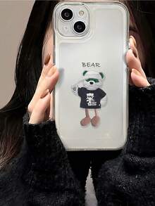 Vỏ bọc không gian gấu xác ướp trong suốt Vỏ điện thoại chống rơi được sơn hoạt hình Vỏ điện thoại chống rơi được sơn tương thích với iPhone Samsung Redmi Series - Nhiều màu - Xem 2