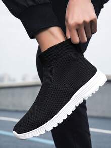 Đúng mốt Thể thao Giản dị : Nhẹ , Cao-top , Và - màu đen - Xem 4