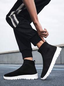 Đúng mốt Thể thao Giản dị : Nhẹ , Cao-top , Và - màu đen - Xem 2