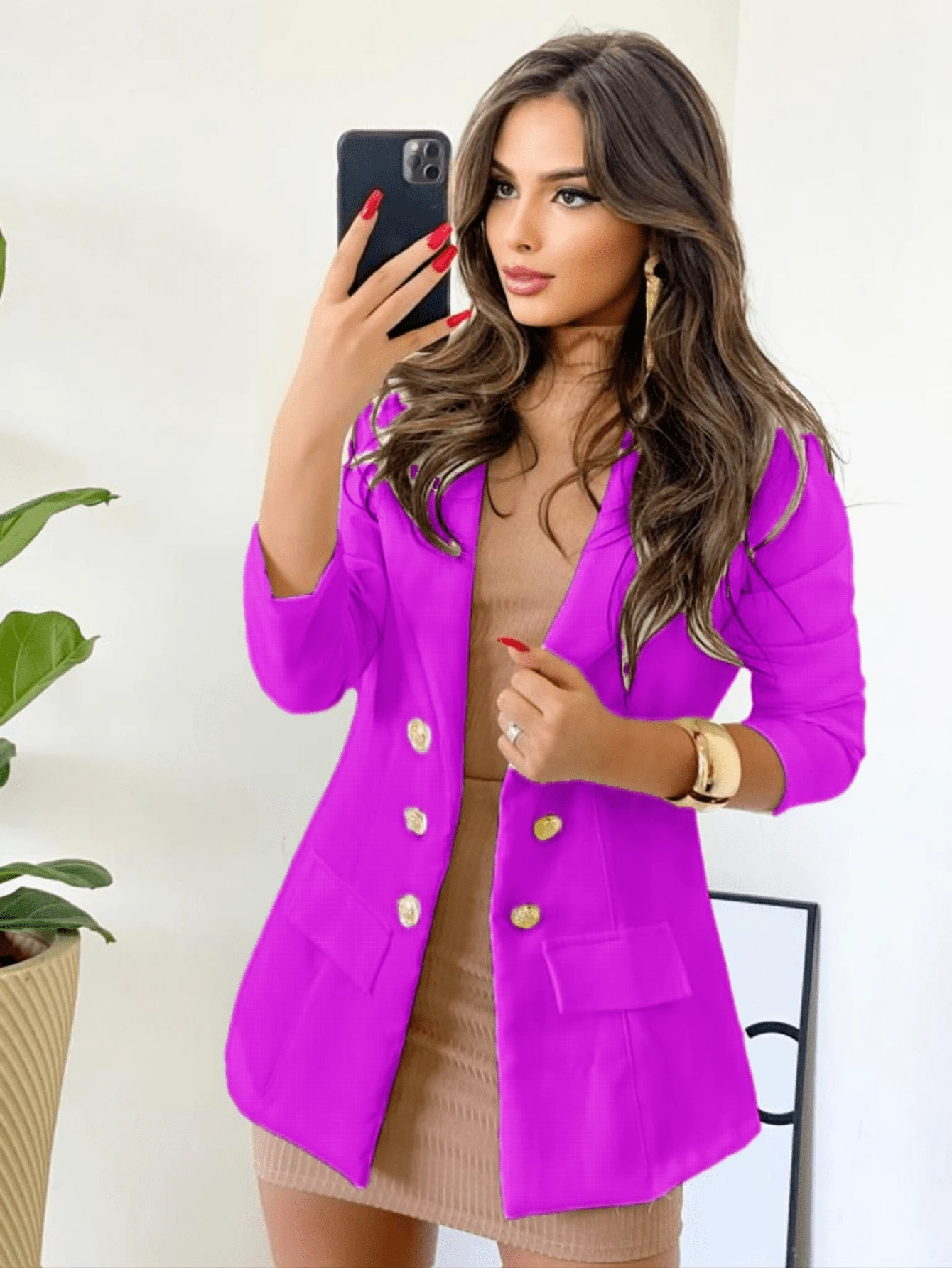 Women Blazers - Rosa Roja - Ver 1