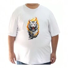 Men Plus Size T-Shirts - trắng - Xem 3