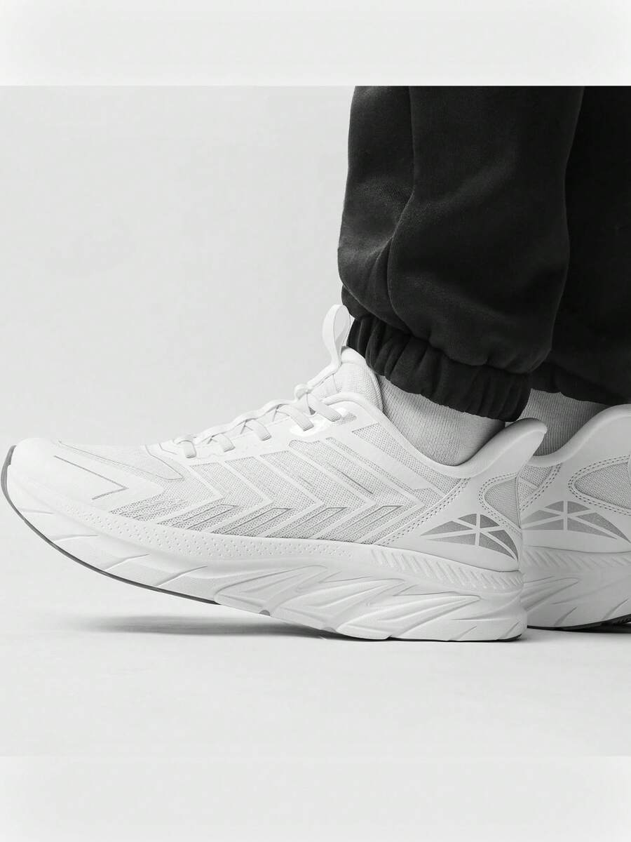 Men's Slip On Comfortable Walking Shoes Running Tennis Athletic Gym Workout Cross Training Sneakers - 白色 - 查看 1