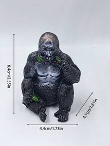 1pc Powerful Resin Gorilla Ornament To Protect You - Black - View 2
