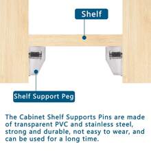 Shelf Support Pegs, Cabinet Shelf Pins, Clear Plastic Shelf Support Clips For Kitchen Furniture Book Shelves Shelf Brackets Locking Clips (20 Pack) Decorations Decor Festival Decor Room Decor Home Decor Decor Bedroom Decor Dress Pants Shoes Jeans Boots Skirtbedroom,Organizer,Organiser,Home Storage,White T Shirt Women,Black Pants Women,Ladies Winter Clothes,Dress,Winter Clothes For Ladies,Elegant Woman Dresses,White Shirt For Ladies,Long Sleeve,White Jumpsuit For Women,Spring Dresses For Women,Spring Outfits For Women,Spring,Spring Clothes,Minimalist,Summer Tops - White - View 4