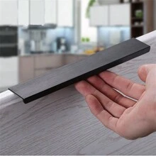 Mango De Sellado De Borde De Aleación De Aluminio En Oro/plata/negro, Adecuado Para Gabinetes, Armarios, Cajones Con Mango Oculto - Multicolor - Ver 7