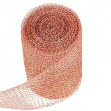 Copper Mesh Slug Repellent, Copper Mesh Rodent Control, Rat Mesh Mouse Hole Filler Copper Wire Rodent Mesh Roller For Mouse Snail Slug Protection, 127mm X 3m - Bronze - View 1