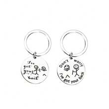 1pc Unisex I've Got Your Back Stainless Steel Keychain, Best Friend Funny Gift Key Ring - Silver - View 1