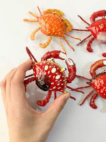 1 Miếng Đáng yêu Mô phỏng Cua Hình dạng Nam châm tủ lạnh , Với Di chuyển được Và Vẽ bằng tay Bề mặt , Thích hợp Đối với Nhà  Đồ trang trí , Sử dụng hàng ngày Và Quà tặng lễ hội - Nhiều màu - Xem 2