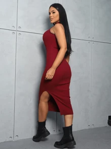 Women Dresses - 紫紅色 - 查看 3