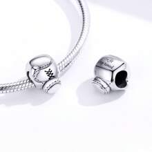 WOSTU 1 Pièce Pendentif De Sport De Football De Basket-ball De Tennis De Volleyball De Série D'été En Argent Sterling Authentique 925 Perles De Sport De Boxe Haltère De Forme Physique À La Mode Pour Les Femmes, La Fabrication De Bijoux Fins