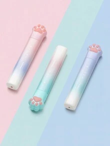 Tijeras Lindas En Forma De Garra De Gato Con Diseño Plegable En Un Tamaño Portátil Con Degradado De Colores, Cortador Para Papel Y Diario, Regalo Creativo Para Chicas - Verde - Ver 11