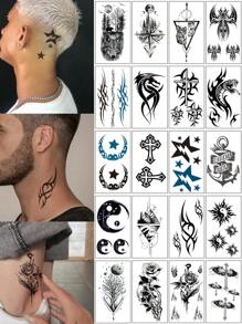 20 Pezzi Tattoo Adesivi Temporanei Personalità Uomini Ragazza Fresca Freddo Inverno, Adesivi Tatuaggio Per Parti Nude Del Corpo Come Schiena Mano Dita Collo Orecchio Per Un Look Cool In Occasione Di Feste, Bar E Street Style Y2k tatuaggi finti
tatuaggio
tatuaggi temporanei
