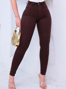 Women Jeans - Óxido marrón - Ver 4