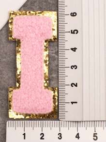 1 bộ miếng dán chữ cái A-Z, tổng cộng 26 miếng, nhãn dán chữ cái ủi, thích hợp cho quần áo, áo khoác, túi xách và các phụ kiện trang trí khác, nhãn dán huy hiệu chữ cái. - Hồng - Xem 11