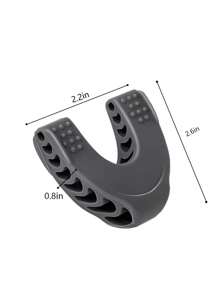 1pc Silicone Facial Exerciser, Jawline Tool, Jaw Muscle Trainer Gym Accessories - Grey - View 1