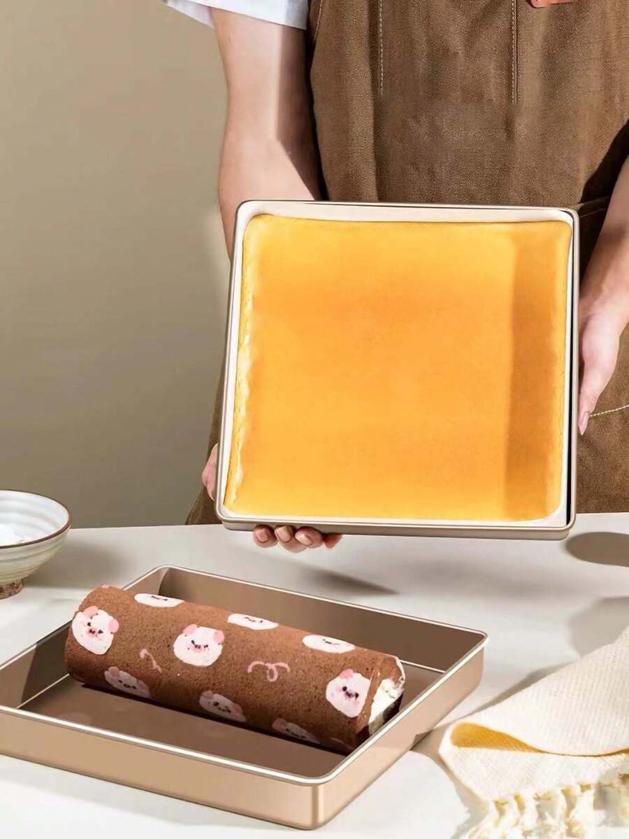 1pc 11 Inch NonStick Square Baking Pan, Suitable For Cake Rolls