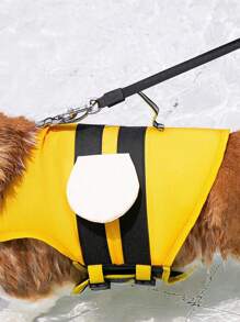 BLACKPUPPY 寵物泳裝，透氣調節可調節式寵物救生衣，夏季寵物服裝 - 黃色 - 查看 4