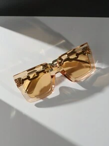 Juego de 5 piezas/3 piezas/1 pieza Gafas con montura cuadrada multicolor para mujer, elegantes y sencillas, accesorios de moda personalizados para uso diario, ir al trabajo, vacaciones y playa - Multicolor - Ver 12