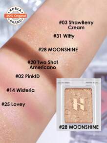 HOLIKA HOLIKA 我的最爱：28色月光眼影盘，闪亮自然眼影粉，显色度高，易于晕染，持久显色，色彩鲜艳，24小时持妆，韩国彩妆，Eyeglitz，韩妆，0.06盎司（1.7克）礼盒装 - 28 MOONSHINE - 查看 2