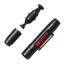 Brosse de nettoyage de lentille multifonctionnelle, brosse pour lentille d'appareil photo, réflex numérique, télescope, loupe, téléphone - convient pour les objectifs Canon, Nikon, kit de nettoyage 3-en-1 incluant un chiffon de nettoyage, un stylo à lentille, un souffleur d'air
