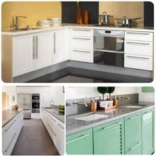 1pc Silver T-Shaped Round Tube Stainless Steel Handle Kitchen Cabinet Handle Drawer Cabinet Door Handles - Multicolor - View 4