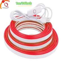 1pc Neon Rope Light 5V USB 9.8ft/3m LED Strip With Red Waterproof Flexible LED Neon Light Strip, Wedding Red LED Light Strip, Wedding Scene Decoration Neon Rope Light, Neon Light Strip With 5V LED Strip, Bedroom Red Light, Party Shaped Neon Strip, Suitable For TV Back-Lighting, Bedroom, Cabinet, Kitchen, DIY Lighting, Outdoor Garden Lighting For Pathway, Yard, Patio - Red - View 15