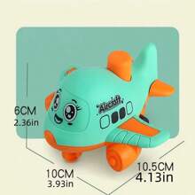 1pc Cartoon Airplane Shaped Press & Go Toy For Kids, Kindergarten Gift - Multicolor - View 13