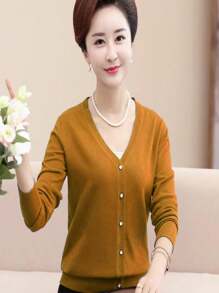 Women Sweaters - Marrón - Ver 1