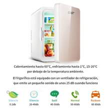 Mini Refrigerador 12 Litros Para Coche Familiar - Dorado - Ver 4