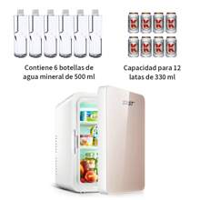 Mini Refrigerador 12 Litros Para Coche Familiar - Dorado - Ver 5