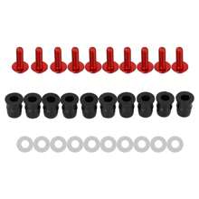Kit de arandelas de tornillo para motocicleta, protector de parabrisas de aluminio, M5x16mm, paquete de 10