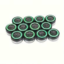 10入/盒,花式發熱線,成品電阻線,預先建造的clapton Alien Tiger Quad Hive Fused Clapton Flat Twisted Mix Twisted Hive發熱線預建造整裝線圈。 - 銀色 - 查看 4