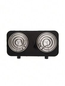 Parrilla Electrica Induccion Estufa Hornilla Doble Termostato Cocina Control de Temperatura  127v - Negro - Ver 5