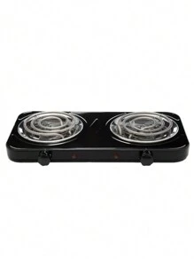 Parrilla Electrica Induccion Estufa Hornilla Doble Termostato Cocina Control de Temperatura  127v - Negro - Ver 3