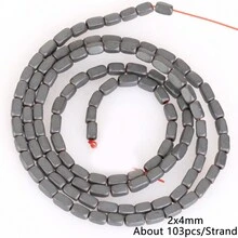 1條天然赤鐵礦石黑色啞面幾何圖案愛心立方圓珠珠寶製作配件耳環項鍊diy配件 15" - 彩色 - 查看 31
