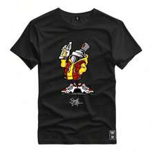 Camiseta Estampada 100% Algodão Streetwear - 2884 - Preto - Visão 1