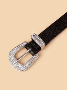 New Rainbow Rhinestone Belt For Children, Decorative Belt For Jeans Dress With Waist Design - Black - View 4