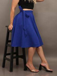 Women Skirts - Màu xanh lam - Xem 2